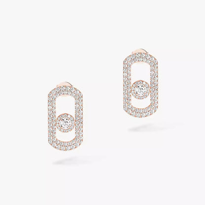 [Amore Jewelry]So Move Pave_-Set Diamond Earrings in Silver