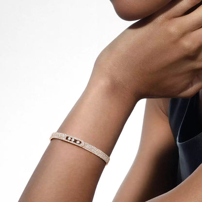[Amore Jewelry]Move Noa Full Pavé Diamond Bangle Bracelet