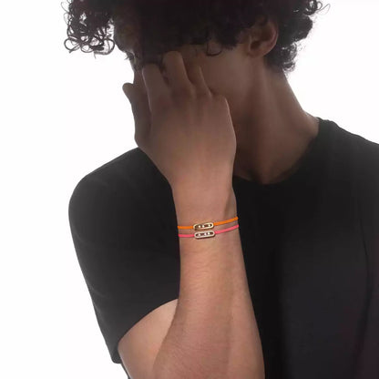 [Amore Jewelry]Messika Care(s) pink cord pavé bracelet