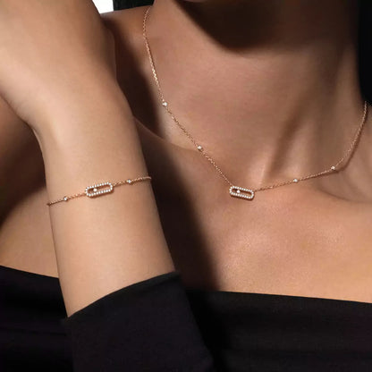 [Amore Jewelry]Diamond Necklace Move Uno