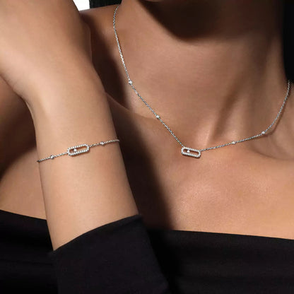 [Amore Jewelry]Diamond Necklace Move Uno