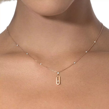 [Amore Jewelry] Move Uno Gold Diamond Long Necklace