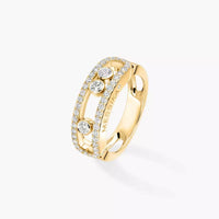 [Amore Jewelry] Move Gold Diamond Pave_ Ring