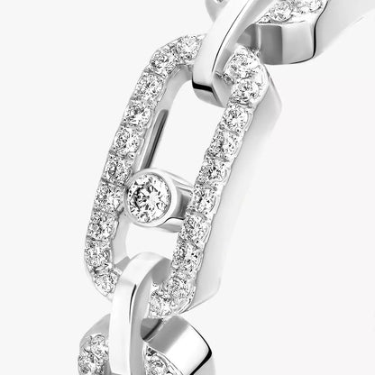[Amore Jewelry]Move Link Pave_-Set Diamond Ring in Gold