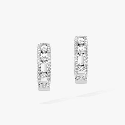 [Amore Jewelry Jewelry]Diamva3ond Pave_ Hoop Earrings Move