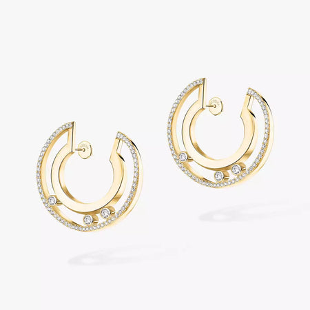[Amore Jewelry] Move Romane Small Diamond Hoop Earrings