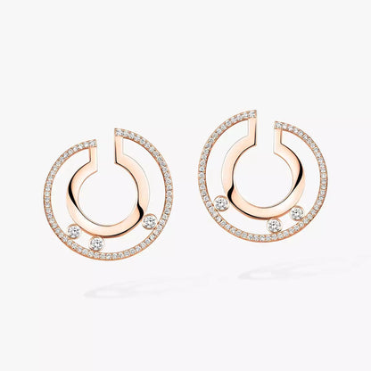 [Amore Jewelry] Move Romane Small Diamond Hoop Earrings
