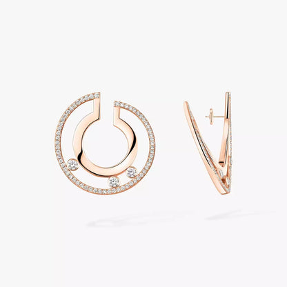 [Amore Jewelry] Move Romane Small Diamond Hoop Earrings