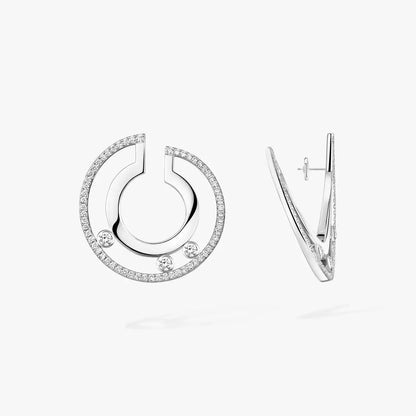 [Amore Jewelry] Move Romane Small Diamond Hoop Earrings
