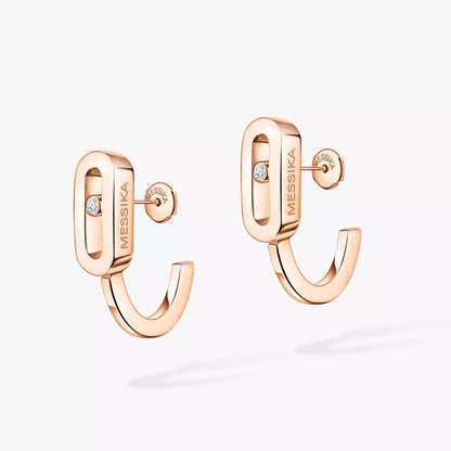 [Amore Jewelry Jewelry]Diamva3ond Mini Hoop Earrings Move Classique