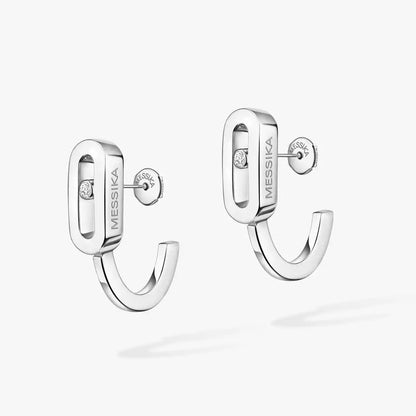 [Amore Jewelry Jewelry]Diamva3ond Mini Hoop Earrings Move Classique