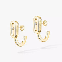 [Amore Jewelry Jewelry]Diamva3ond Mini Hoop Earrings Move Classique