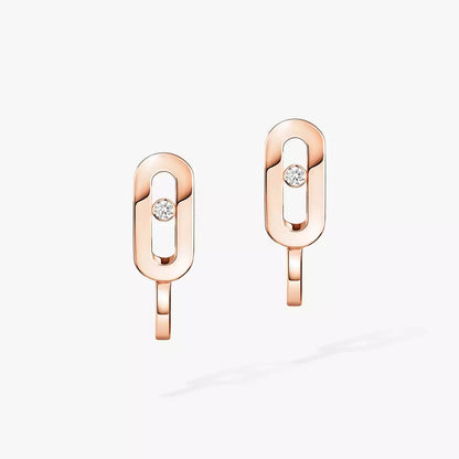 [Amore Jewelry Jewelry]Diamva3ond Mini Hoop Earrings Move Classique
