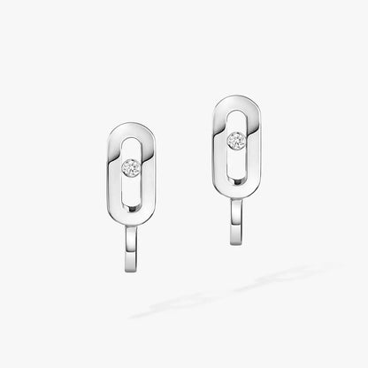 [Amore Jewelry Jewelry]Diamva3ond Mini Hoop Earrings Move Classique