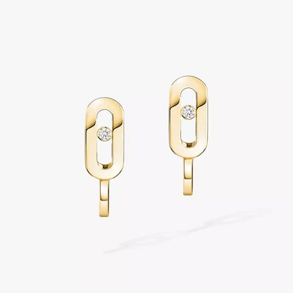 [Amore Jewelry Jewelry]Diamva3ond Mini Hoop Earrings Move Classique