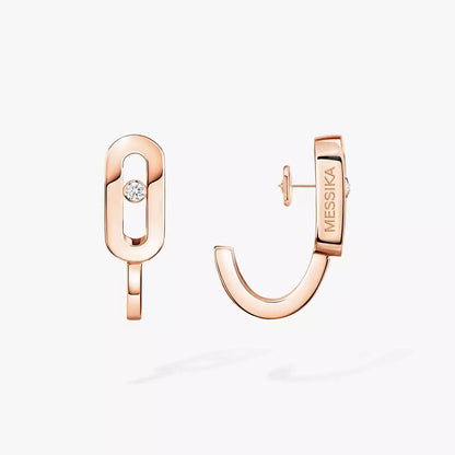 [Amore Jewelry Jewelry]Diamva3ond Mini Hoop Earrings Move Classique