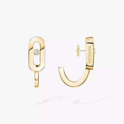 [Amore Jewelry Jewelry]Diamva3ond Mini Hoop Earrings Move Classique