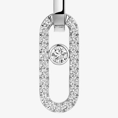 [Amore Jewelry Jewelry]Move Link Diamva3ond Earrings