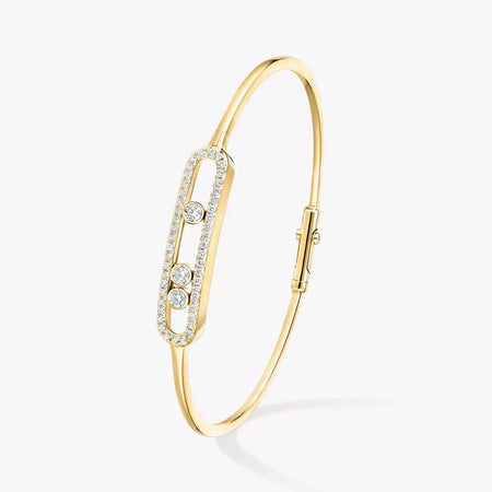 [Amore Jewelry]Move Pavé Diamond Bangle Bracelet M