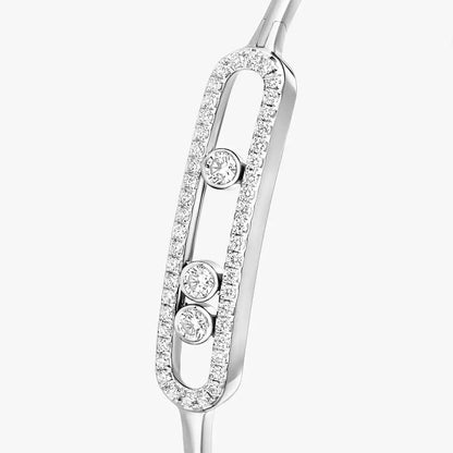 [Amore Jewelry]Move Pavé Diamond Bangle Bracelet M