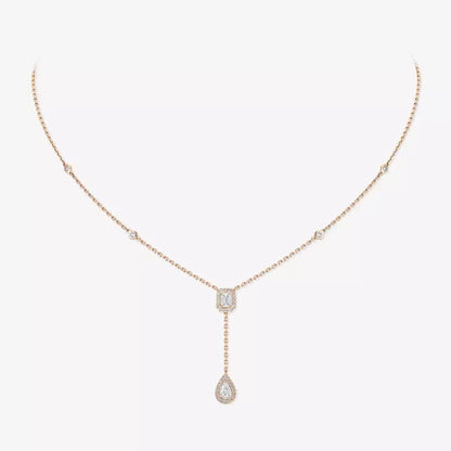 [Amore Jewelry]Gold Diamond Tie Necklace