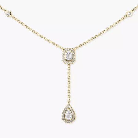 [Amore Jewelry]Gold Diamond Tie Necklace