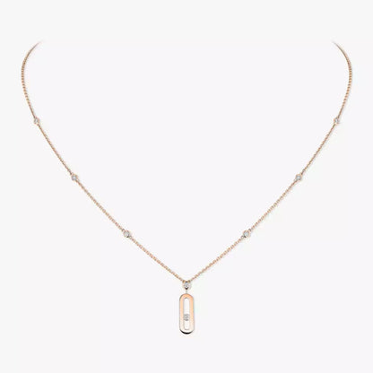 [Amore Jewelry] Move Uno Gold Diamond Long Necklace