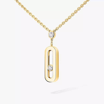 [Amore Jewelry] Move Uno Gold Diamond Long Necklace