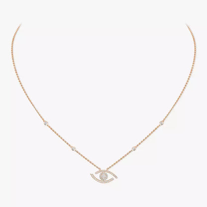 [Amore Jewelry]Pave_ Diamond Necklace Lucky Eye