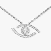 [Amore Jewelry]Pave_ Diamond Necklace Lucky Eye