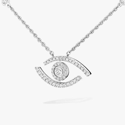 [Amore Jewelry]Pave_ Diamond Necklace Lucky Eye