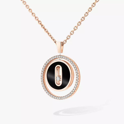 [Amore Jewelry]Lucky Move Diamond Necklace in Rose Gold and White Mother-of-Pearl