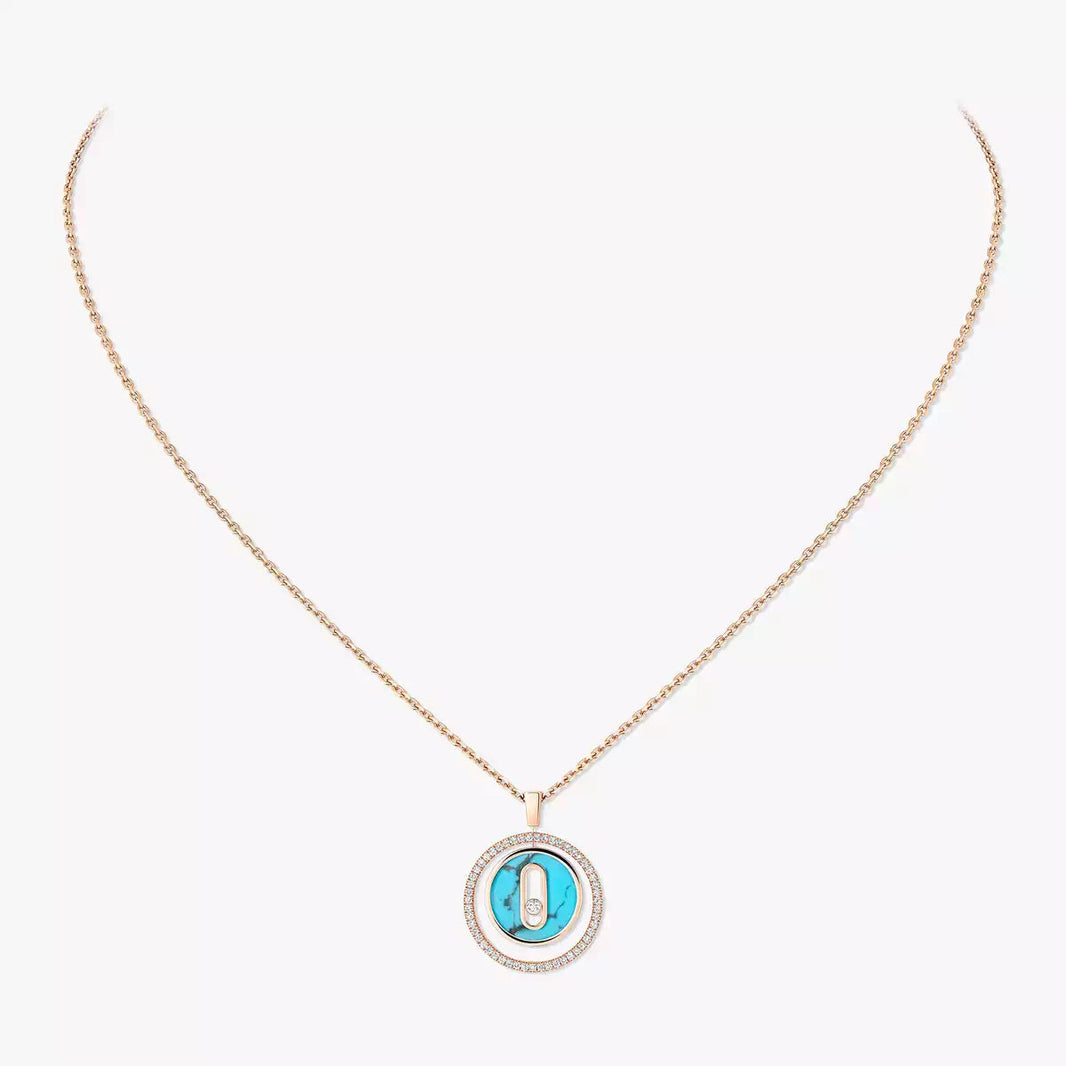 [Amore Jewelry]Lucky Move Diamond Necklace in Rose Gold and White Mother-of-Pearl