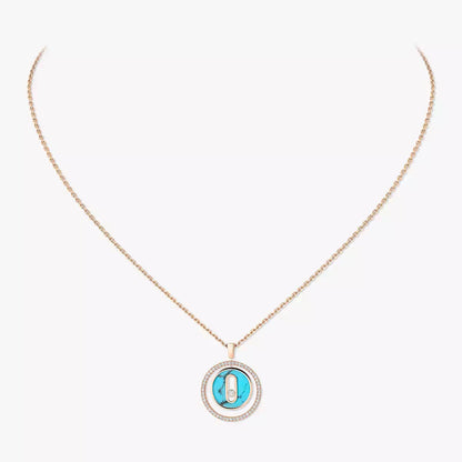 [Amore Jewelry]Lucky Move Diamond Necklace in Rose Gold and White Mother-of-Pearl