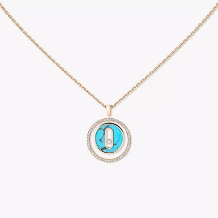 [Amore Jewelry]Lucky Move Diamond Necklace in Rose Gold and White Mother-of-Pearl