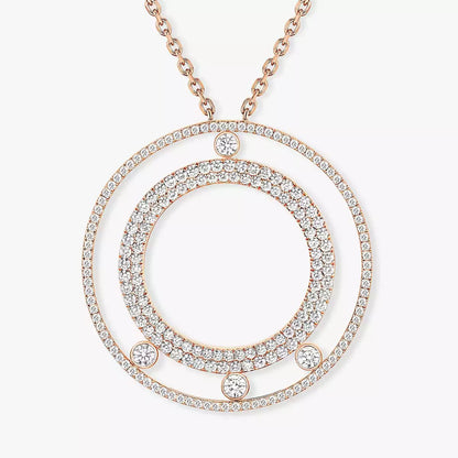 [Amore Jewelry]Move Romane Long Pave_-Set Diamond Necklace