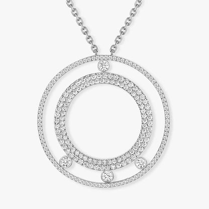 [Amore Jewelry]Move Romane Long Pave_-Set Diamond Necklace
