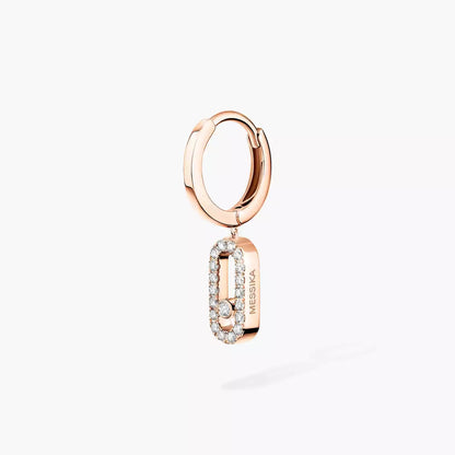 [Amore Jewelry]Move Uno Single Diamond Hoop Earring
