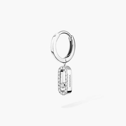 [Amore Jewelry]Move Uno Single Diamond Hoop Earring