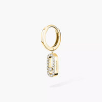 [Amore Jewelry]Move Uno Single Diamond Hoop Earring
