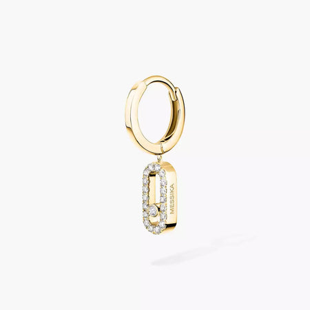 [Amore Jewelry]Move Uno Single Diamond Hoop Earring