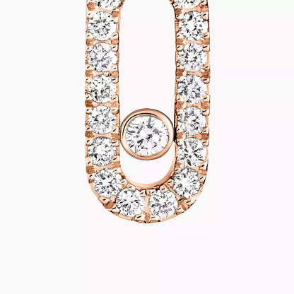[Amore Jewelry]Move Uno Single Diamond Hoop Earring