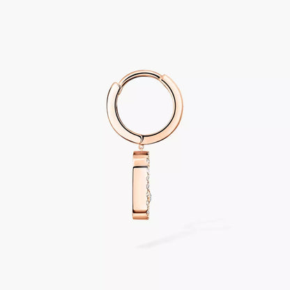 [Amore Jewelry]Move Uno Single Diamond Hoop Earring