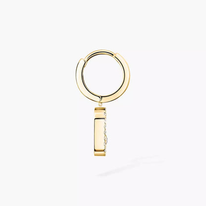 [Amore Jewelry]Move Uno Single Diamond Hoop Earring