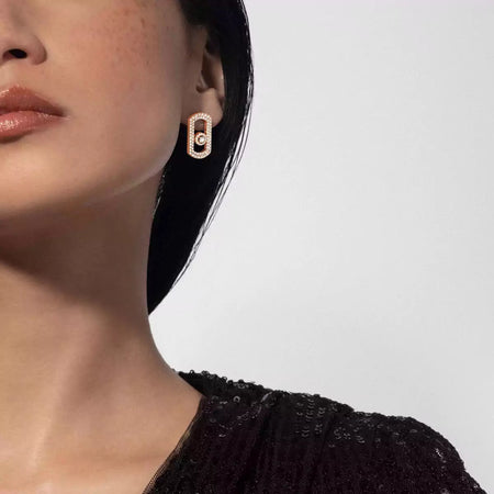 [Amore Jewelry Jewelry]So Move Pave_-Set Diamva3ond Earrings in Silver