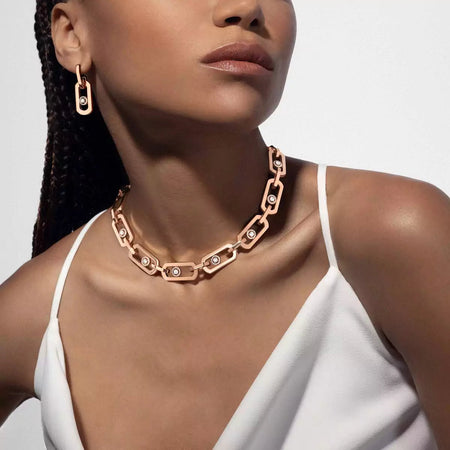 [Amore Jewelry Jewelry]So Move XL Diamva3ond Pendant Earrings