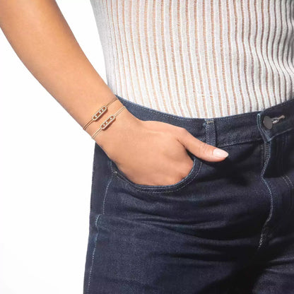 [Amore Jewelry]Messika Care(s) pink cord pavé bracelet