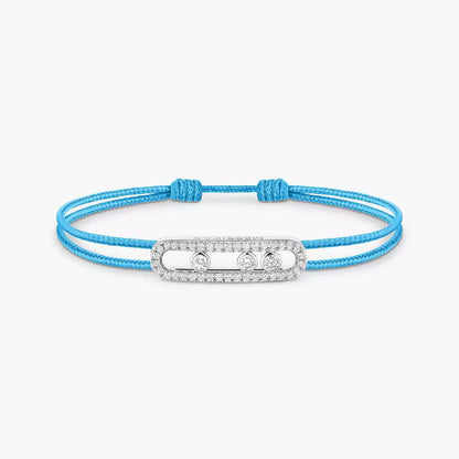 [Amore Jewelry]Messika Care(s) pink cord pavé bracelet