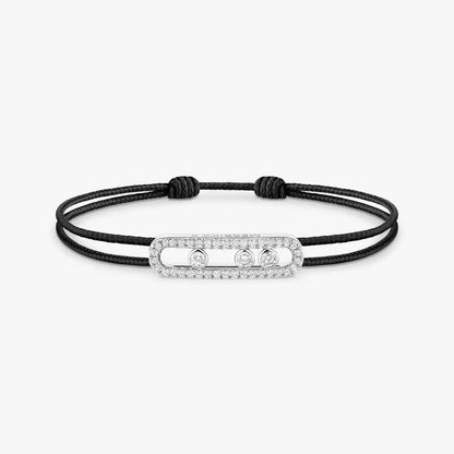 [Amore Jewelry]Messika Care(s) pink cord pavé bracelet