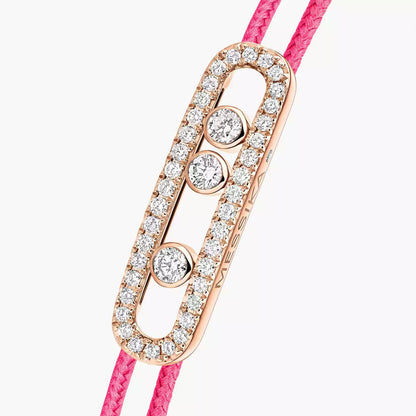 [Amore Jewelry]Messika Care(s) pink cord pavé bracelet
